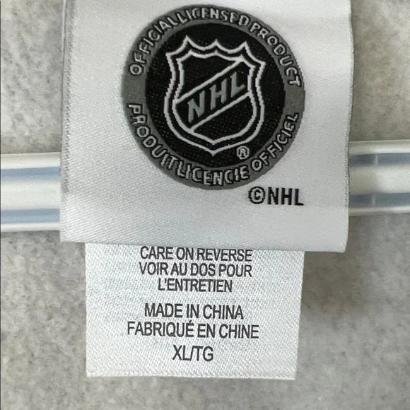 NHL Gray and Blue Edmonton Oilers Zip-Up Hoodie Large Logo Size XL - Picture 6 of 10